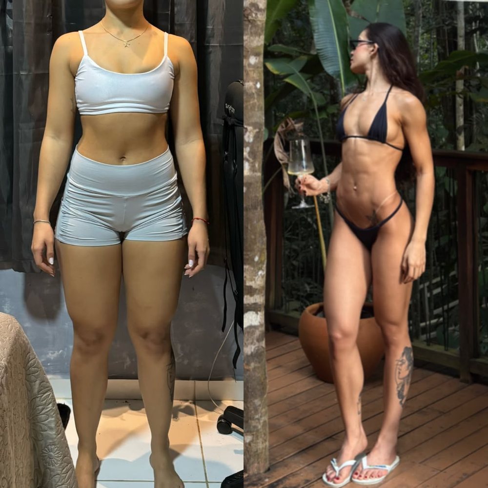 Antes e depois de cliente da CF3 Training