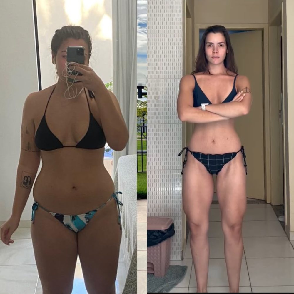Antes e depois de cliente da CF3 Training
