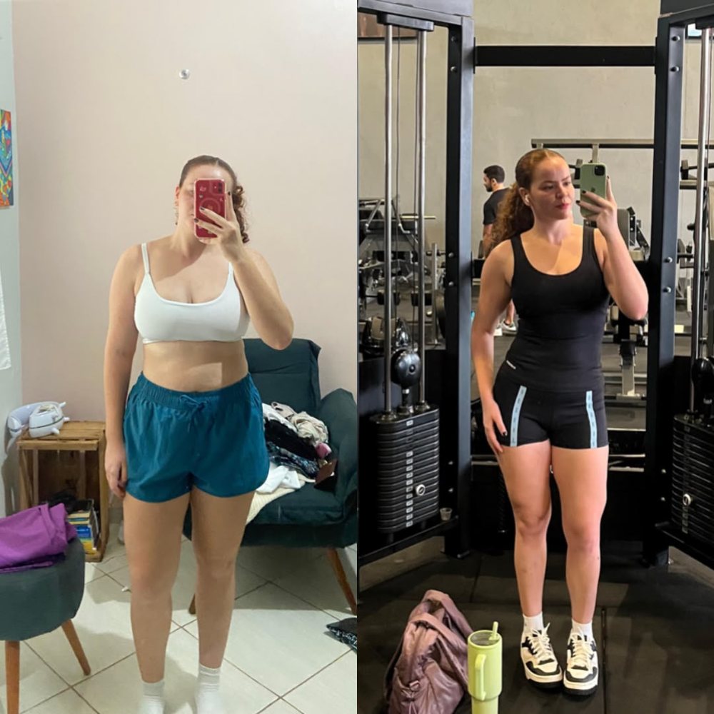 Antes e depois de cliente da CF3 Training
